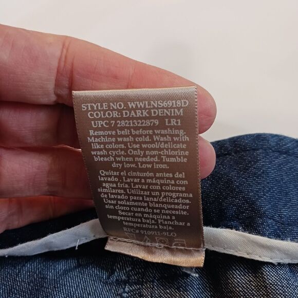 WHITE STAG Denim Shorts Soft Cotton Blend Dark Pockets High Rise Size 26 W - Picture 8 of 11